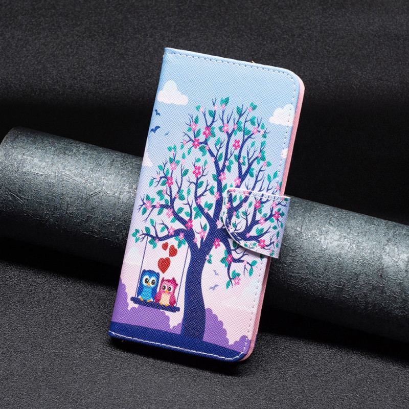 Capa Flip Para Xiaomi 13 Pro Corujas No Balanço