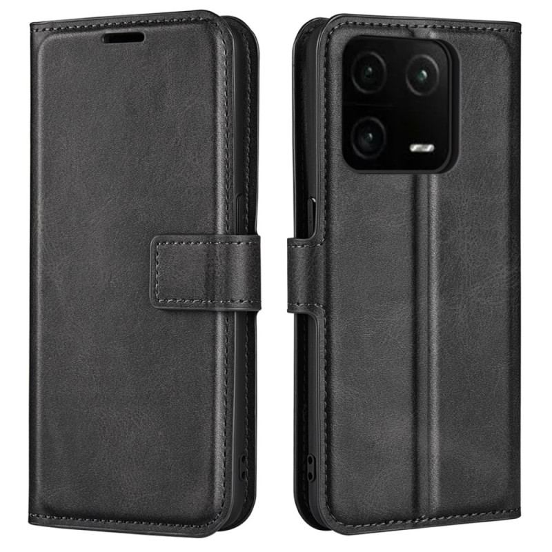 Capa Flip Para Xiaomi 13 Pro Costuras Finas