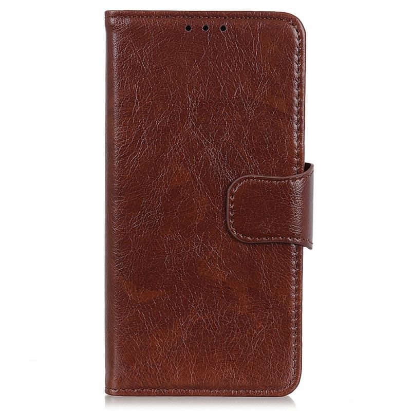 Capa Flip Para Xiaomi 13 Pro Couro Napa Rachado