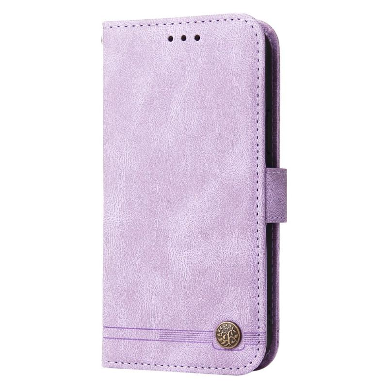 Capa Flip Para Xiaomi 13 Pro Estilo De Couro Com Rebite Decorativo