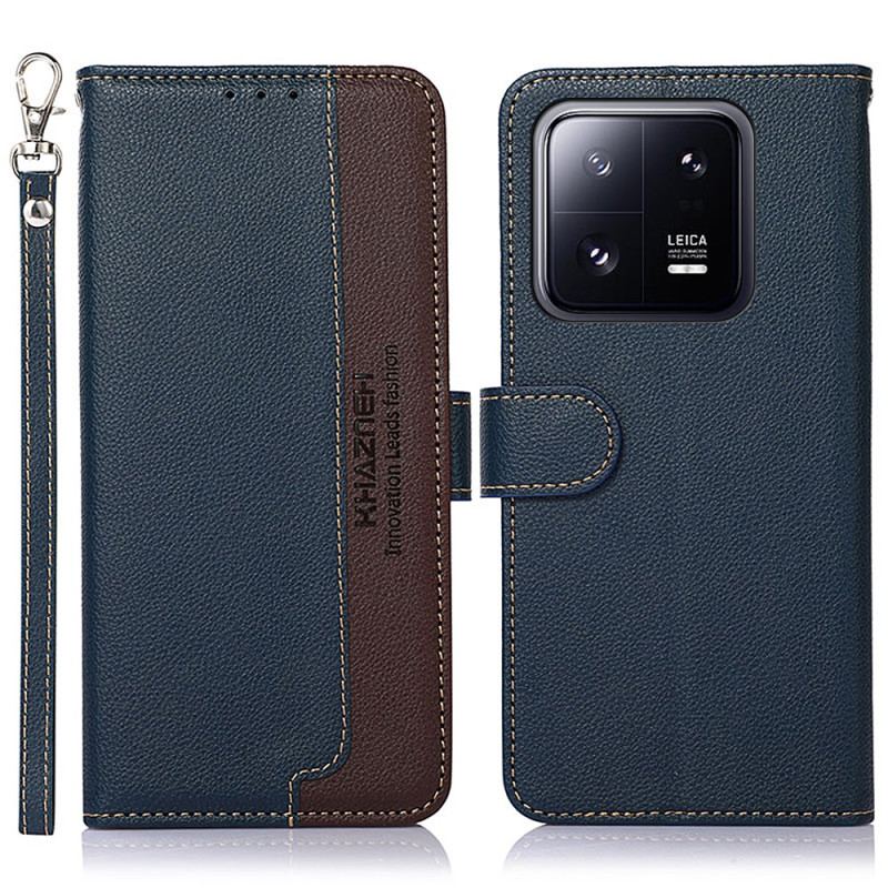 Capa Flip Para Xiaomi 13 Pro Estilo Lichia Rfid Khazneh