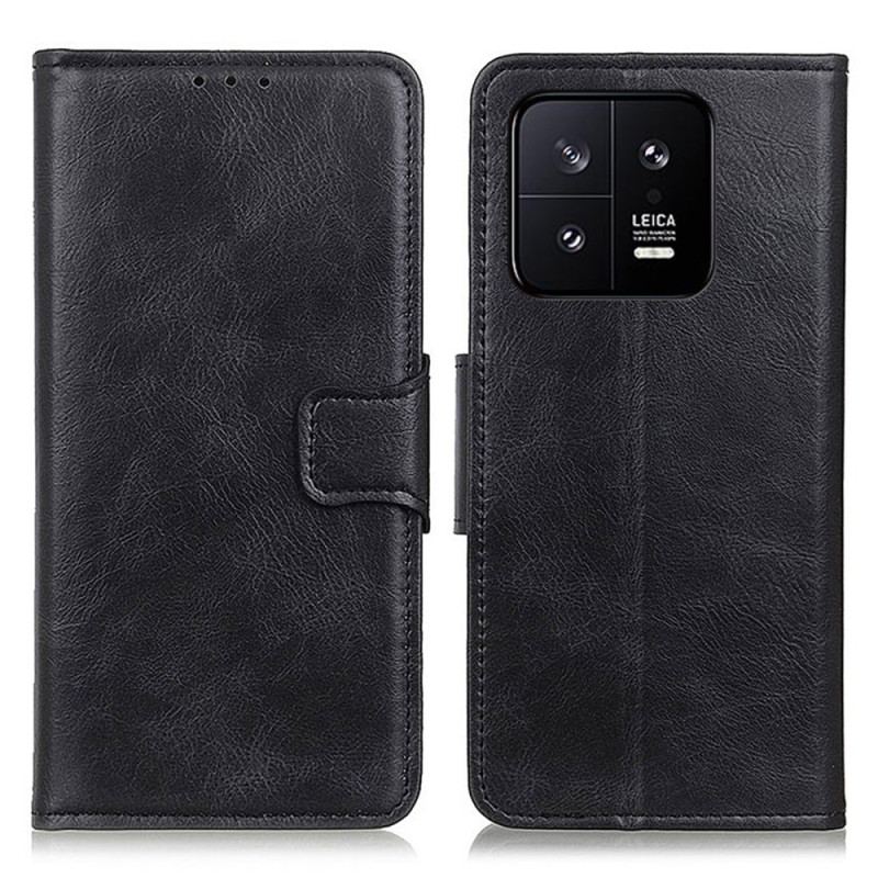 Capa Flip Para Xiaomi 13 Pro Fecho De Couro Estilo Reversível