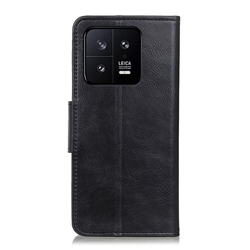 Capa Flip Para Xiaomi 13 Pro Fecho De Couro Estilo Reversível