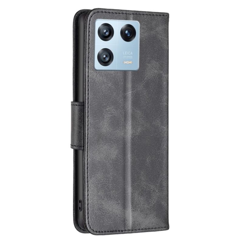 Capa Flip Para Xiaomi 13 Pro Fecho Oblíquo