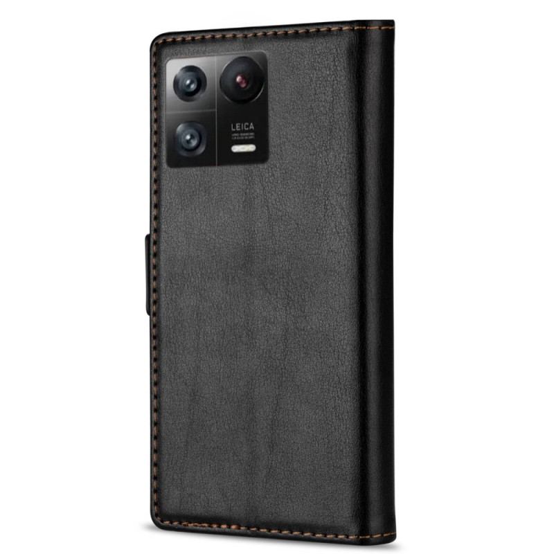 Capa Flip Para Xiaomi 13 Pro Ln.bekus Efeito Couro