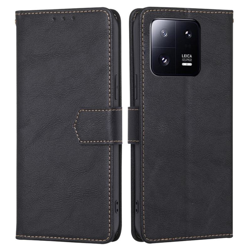 Capa Flip Para Xiaomi 13 Pro Rfid Clássico