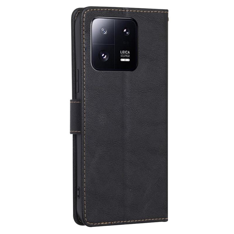 Capa Flip Para Xiaomi 13 Pro Rfid Clássico