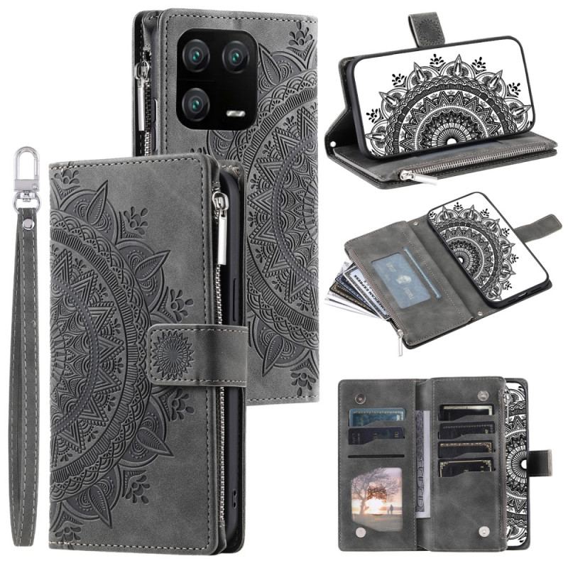 Capa Flip Para Xiaomi 13 Pro Capa Tipo Carteira Carteira Mandala