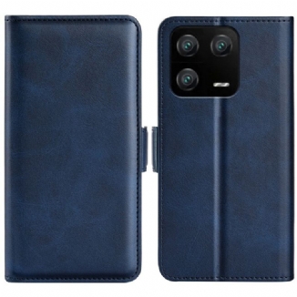 Capa Folio Para Xiaomi 13 Pro Fecho Duplo