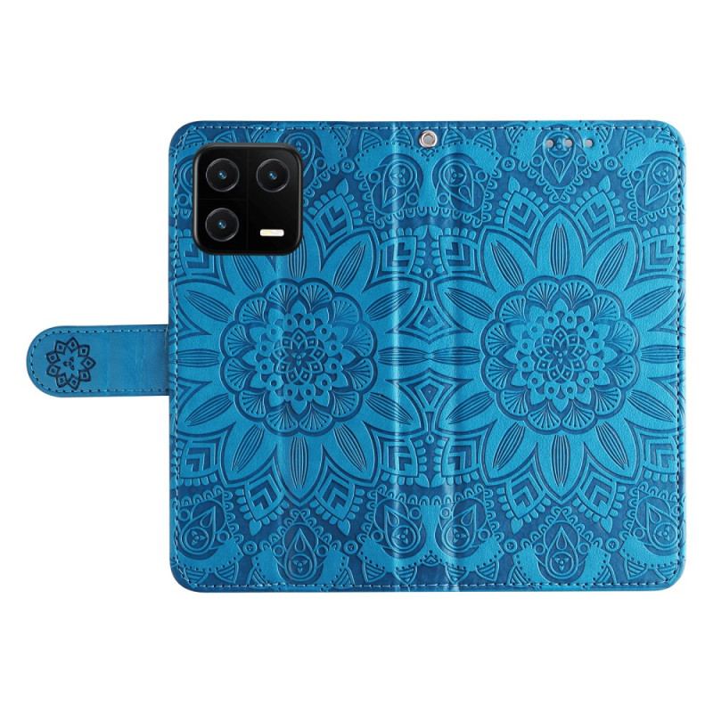 Capa Folio Para Xiaomi 13 Pro Mandala Sol Com Cordão