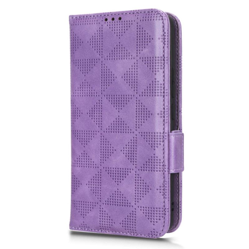 Capa Folio Para Xiaomi 13 Pro Triângulos Com Cordão