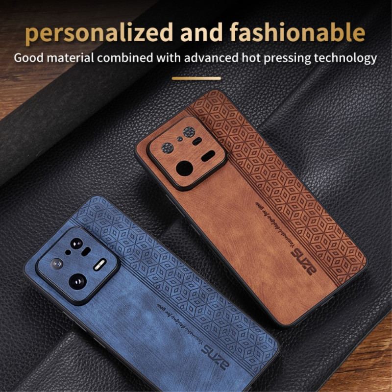 Capa Para Xiaomi 13 Pro Efeito Couro Azns