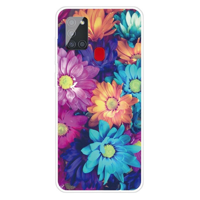 Capa De Celular Para Samsung Galaxy A21s Flores Flexíveis