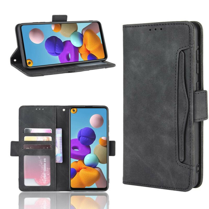 Capa De Couro Para Samsung Galaxy A21s Multi-card Premier Class