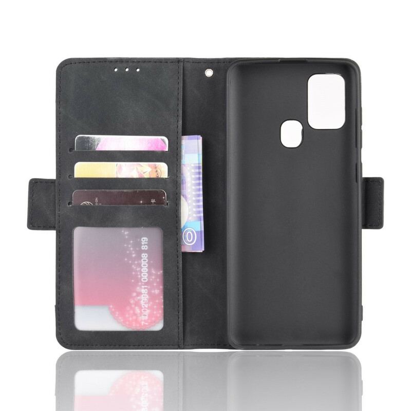 Capa De Couro Para Samsung Galaxy A21s Multi-card Premier Class