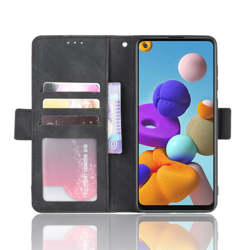 Capa De Couro Para Samsung Galaxy A21s Multi-card Premier Class