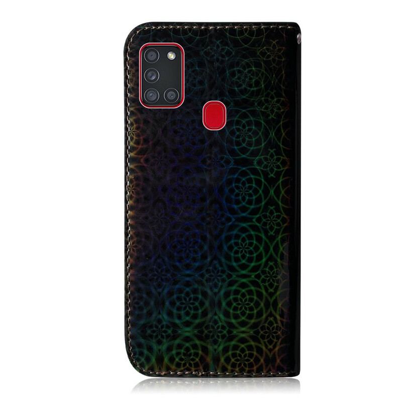 Capa Em Pele Para Samsung Galaxy A21s Cor Pura