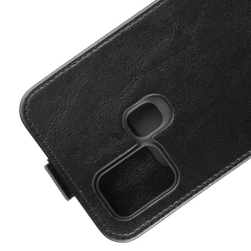 Capa Flip Para Samsung Galaxy A21s De Couro Efeito Couro Dobrável