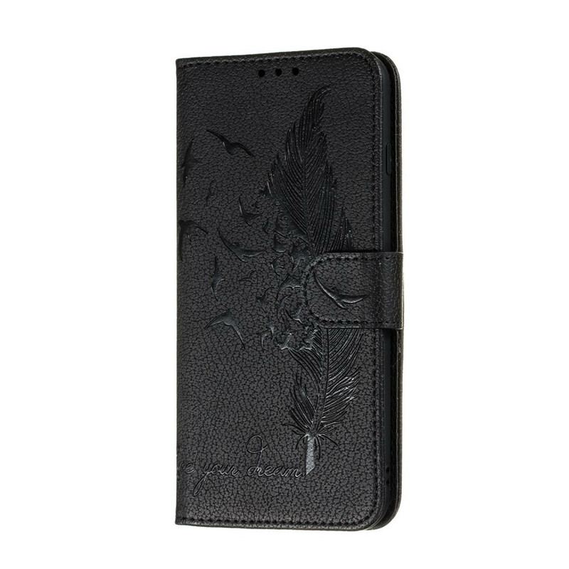 Capa Flip Para Samsung Galaxy A21s Couro Sintético Viva O Seu Sonho