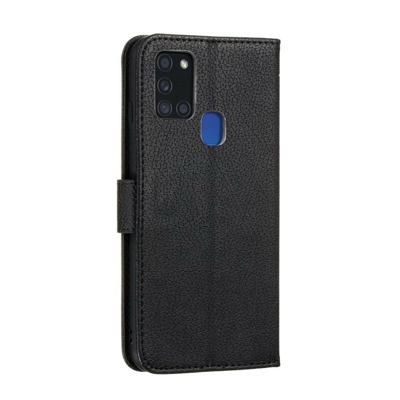 Capa Flip Para Samsung Galaxy A21s Couro Sintético Viva O Seu Sonho