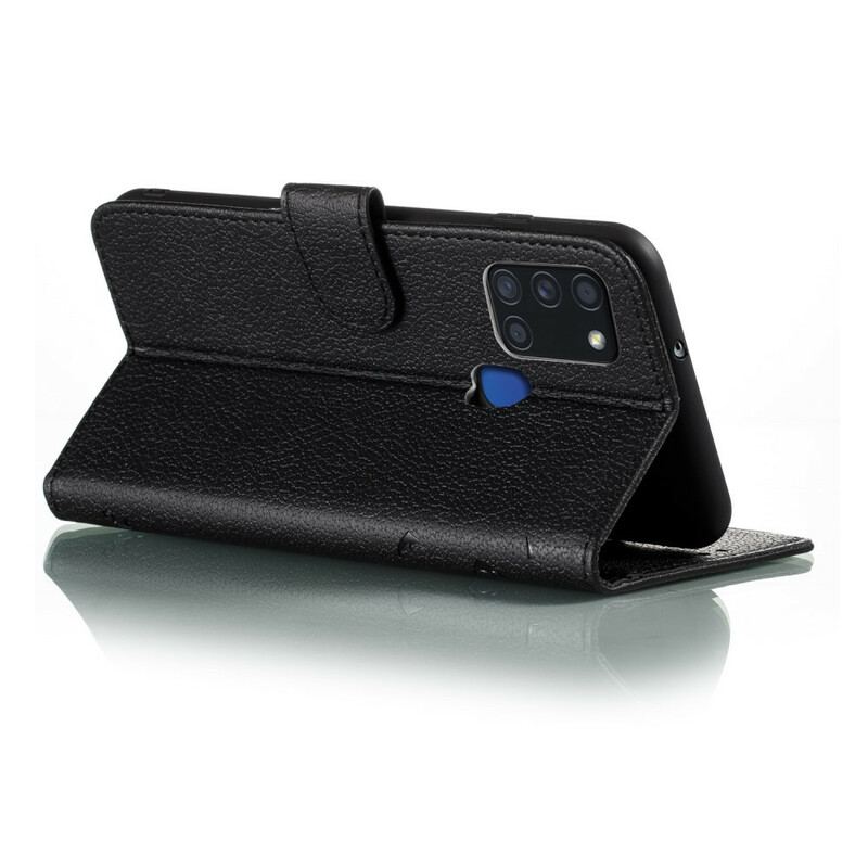 Capa Flip Para Samsung Galaxy A21s Couro Sintético Viva O Seu Sonho