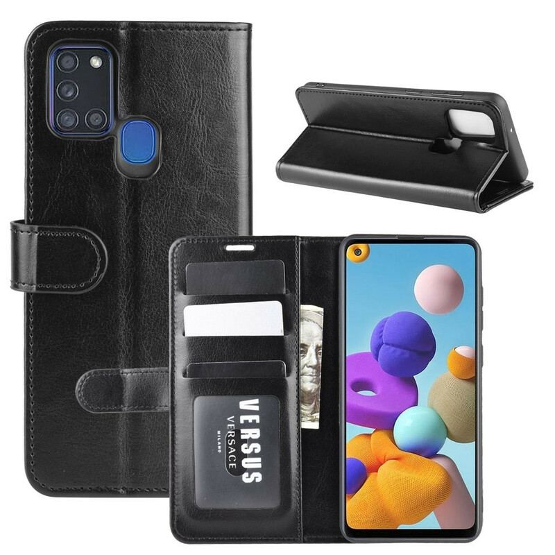 Capa Flip Para Samsung Galaxy A21s Couro Ultra Sintético