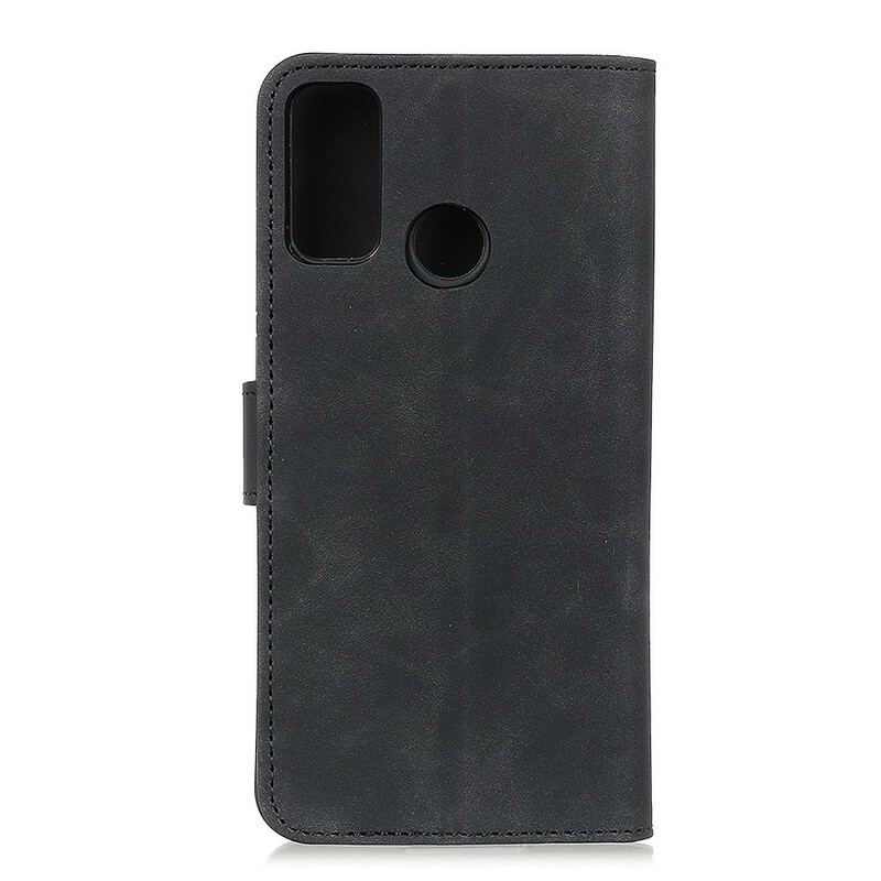 Capa Flip Para Samsung Galaxy A21s Efeito Couro Vintage Fosco Khazneh