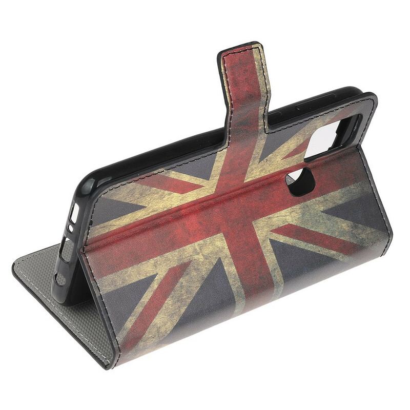 Capa Folio Para Samsung Galaxy A21s Bandeira Da Inglaterra