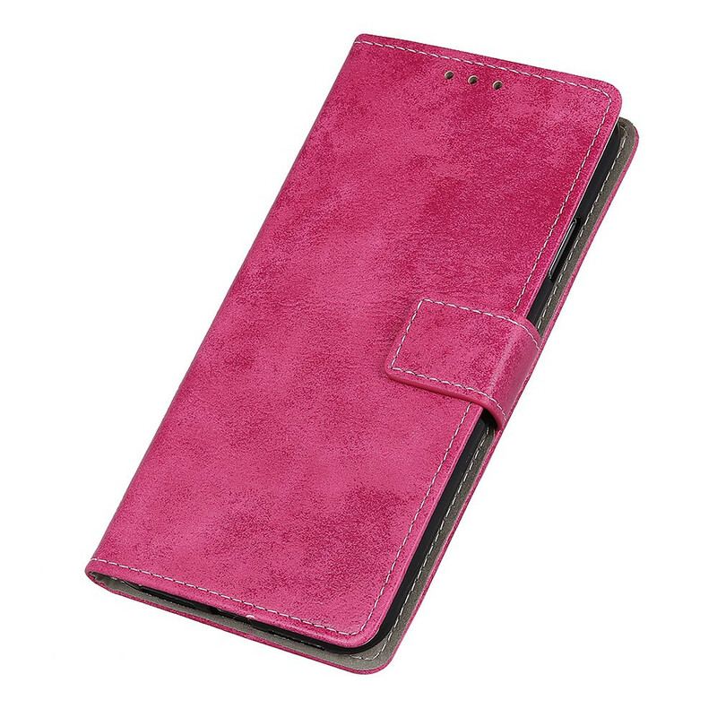 Capa Folio Para Samsung Galaxy A21s Couro Falso Vintage