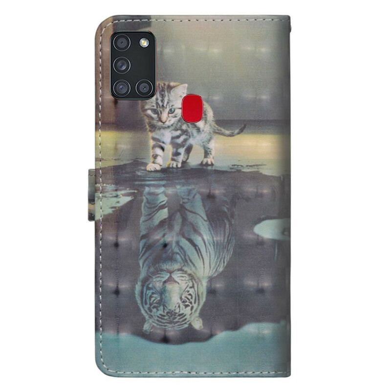 Capa Folio Para Samsung Galaxy A21s Ernesto O Tigre