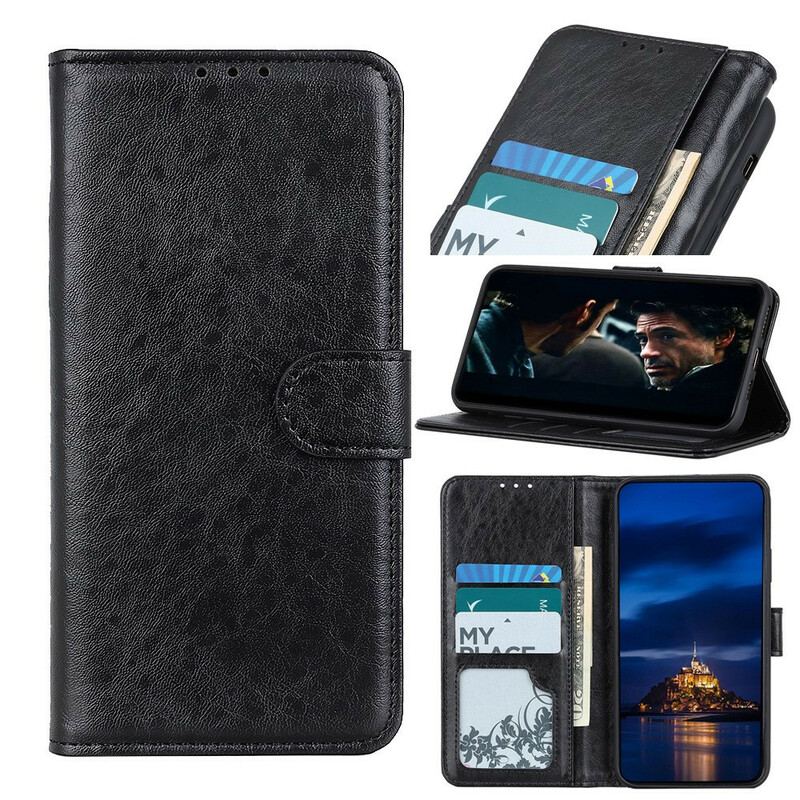 Capa Folio Para Samsung Galaxy A21s Flip Aba Frontal Efeito Couro Brilhante