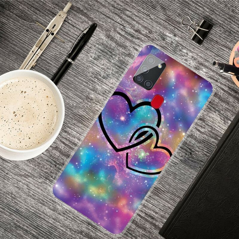 Capa Para Samsung Galaxy A21s Corações Acorrentados