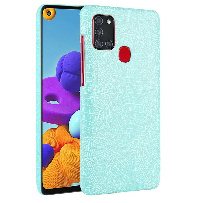 Capa Para Samsung Galaxy A21s Efeito Pele De Crocodilo