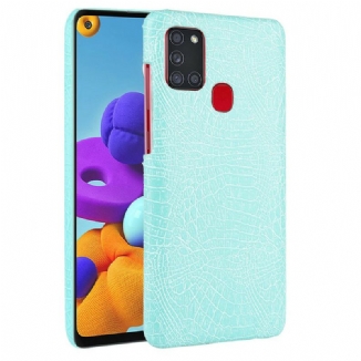 Capa Para Samsung Galaxy A21s Efeito Pele De Crocodilo