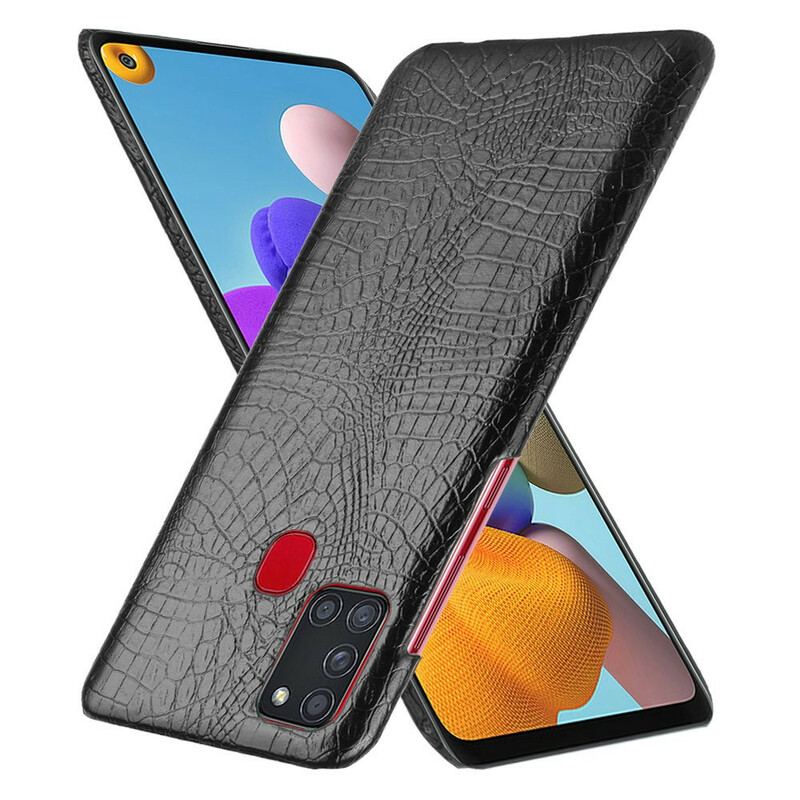 Capa Para Samsung Galaxy A21s Efeito Pele De Crocodilo