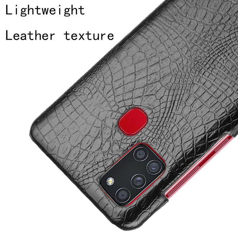 Capa Para Samsung Galaxy A21s Efeito Pele De Crocodilo