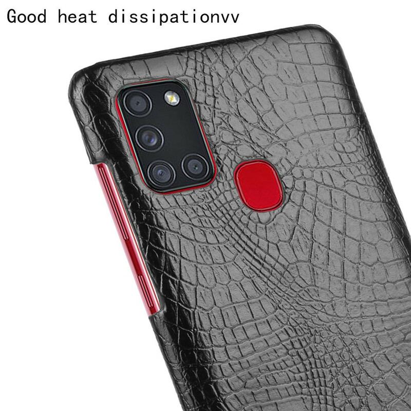 Capa Para Samsung Galaxy A21s Efeito Pele De Crocodilo