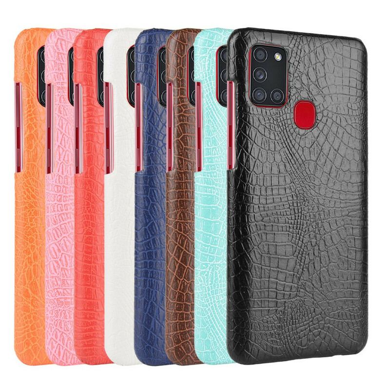 Capa Para Samsung Galaxy A21s Efeito Pele De Crocodilo