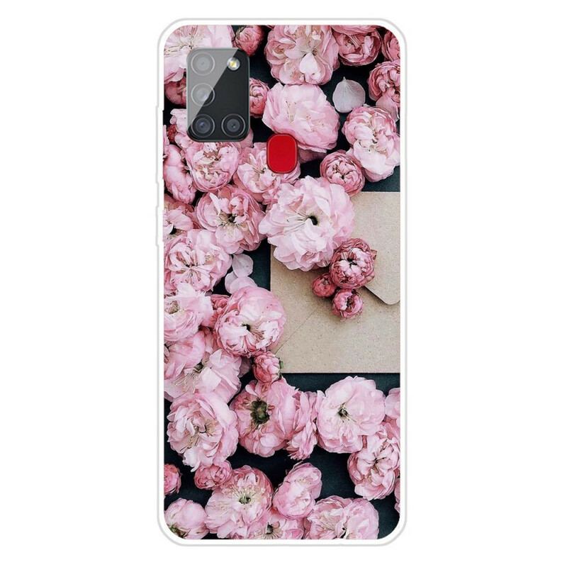 Capa Para Samsung Galaxy A21s Flores Intensas