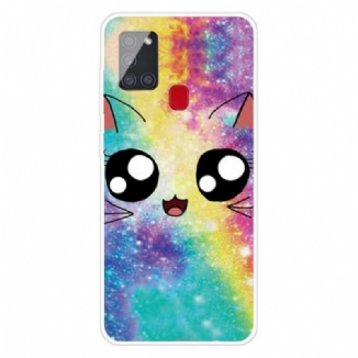 Capa Para Samsung Galaxy A21s Gato De Desenho Animado