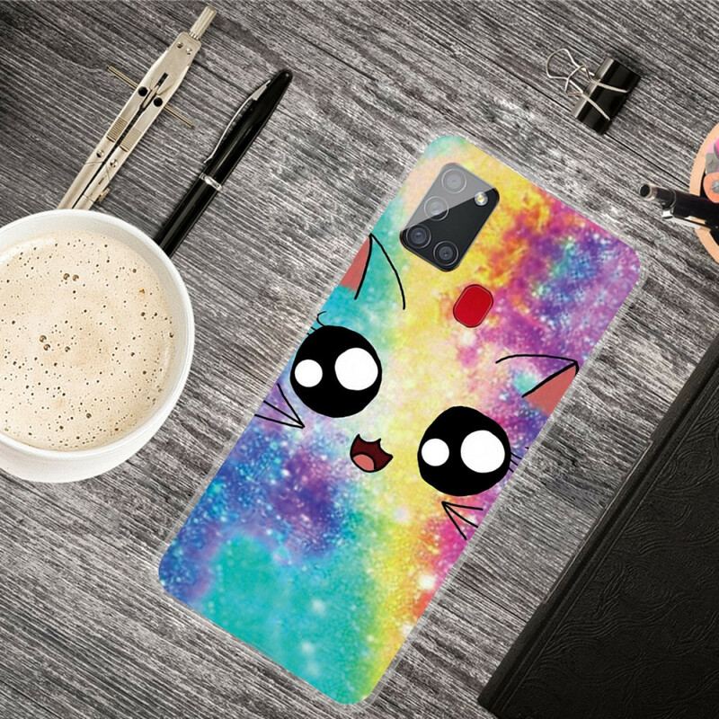 Capa Para Samsung Galaxy A21s Gato De Desenho Animado