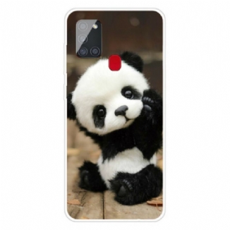 Capa Para Samsung Galaxy A21s Panda Flexível