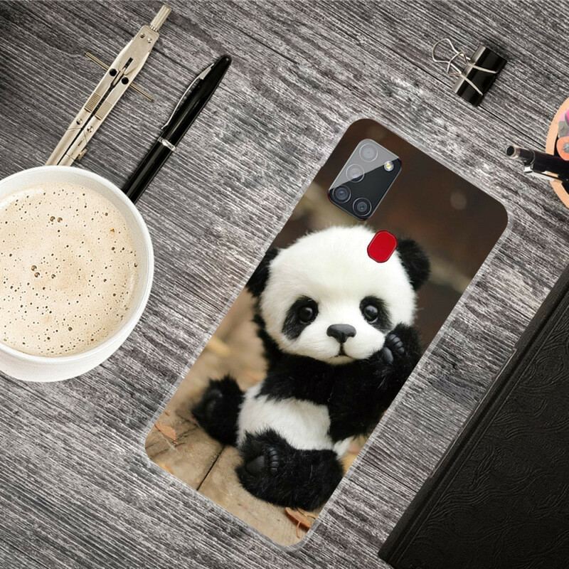 Capa Para Samsung Galaxy A21s Panda Flexível