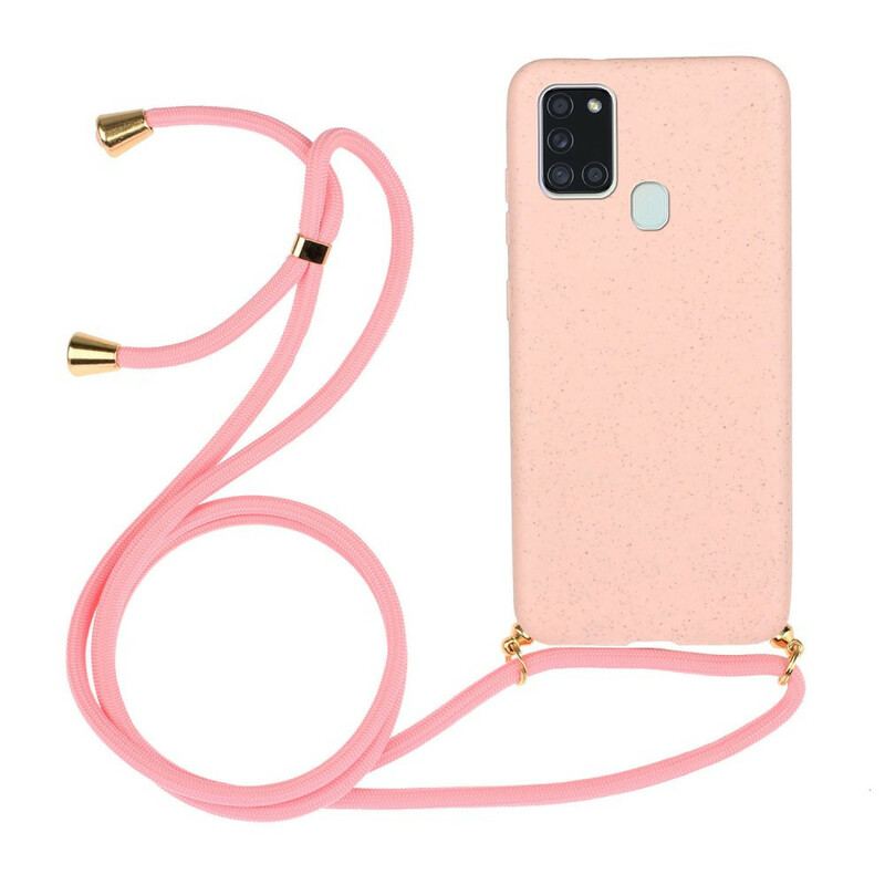 Capa Para Samsung Galaxy A21s Silicone Com Cordão Colorido