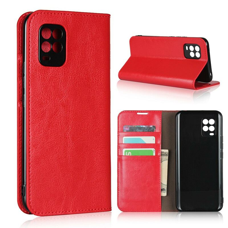 Capa De Celular Para Xiaomi Mi 10 Lite Flip Couro Legitimo