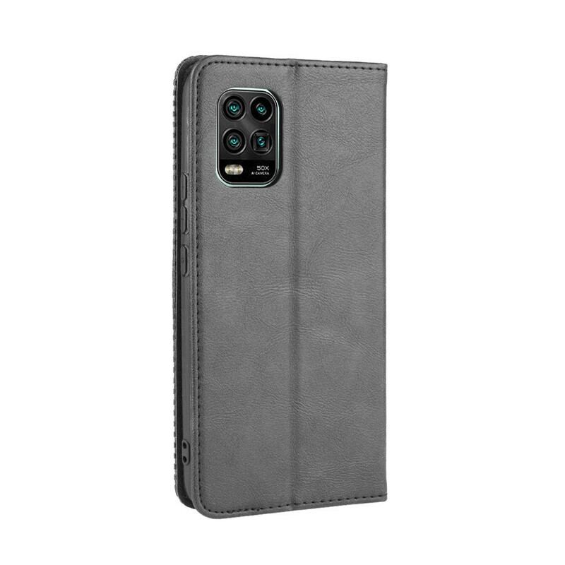 Capa De Celular Para Xiaomi Mi 10 Lite Flip Efeito Couro Vintage Estilizado