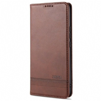 Capa De Celular Para Xiaomi Mi 10 Lite Flip Estilo De Couro Azns