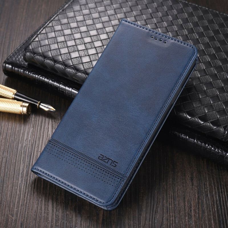 Capa De Celular Para Xiaomi Mi 10 Lite Flip Estilo De Couro Azns