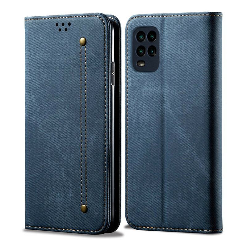 Capa De Celular Para Xiaomi Mi 10 Lite Flip Tecido Jeans