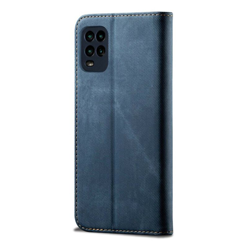 Capa De Celular Para Xiaomi Mi 10 Lite Flip Tecido Jeans